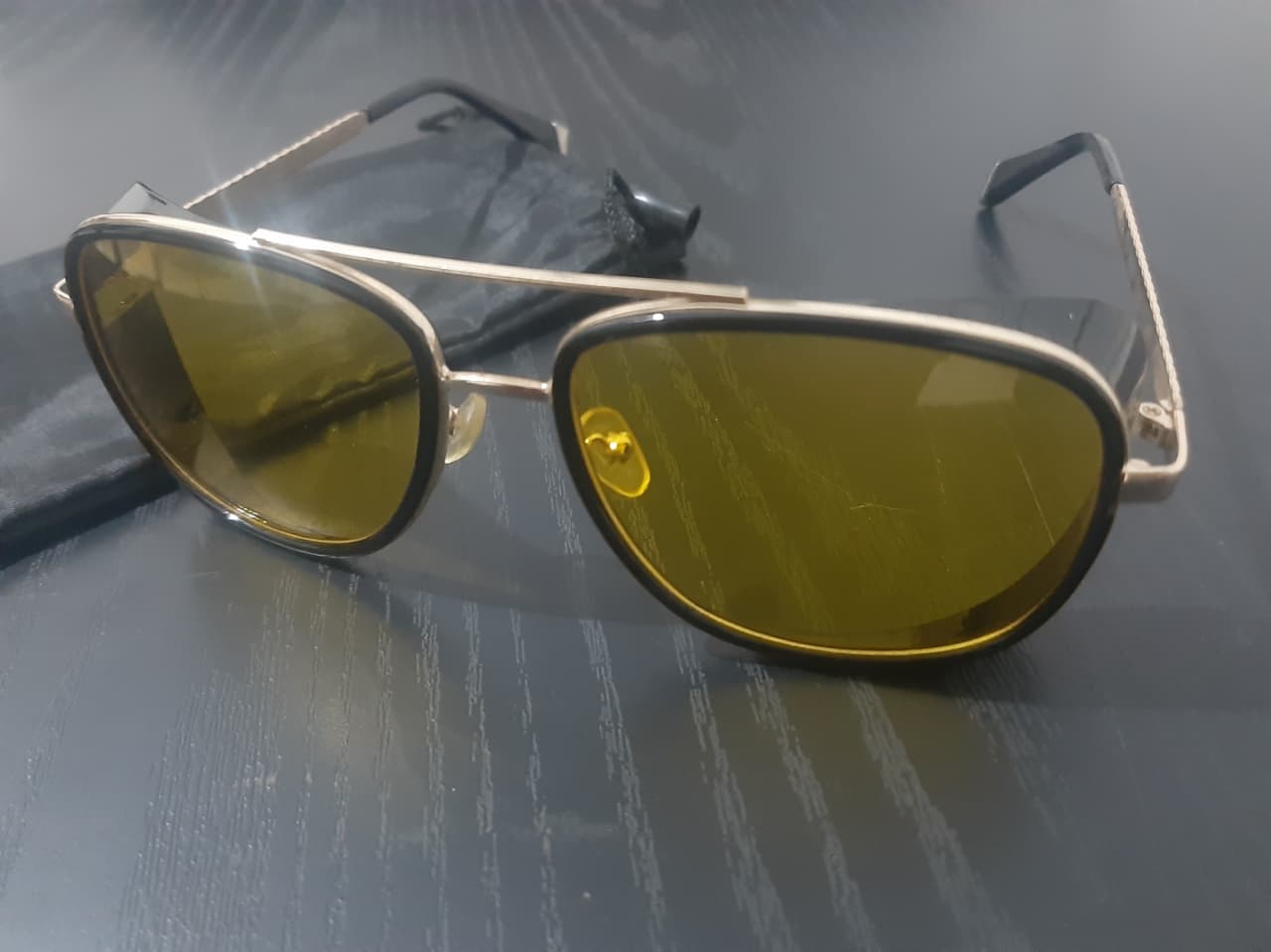Óculos De Sol Lentes Amarelas - Imagem 2
