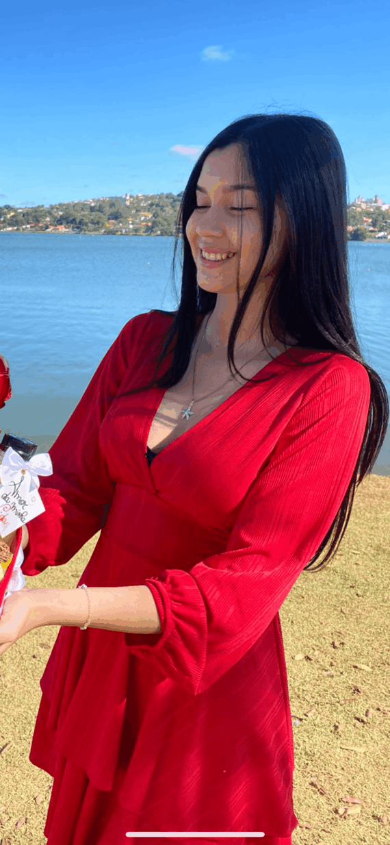 Vestido Vermelho Longo com Fenda