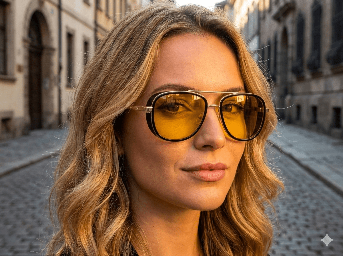 Óculos De Sol Lentes Amarelas