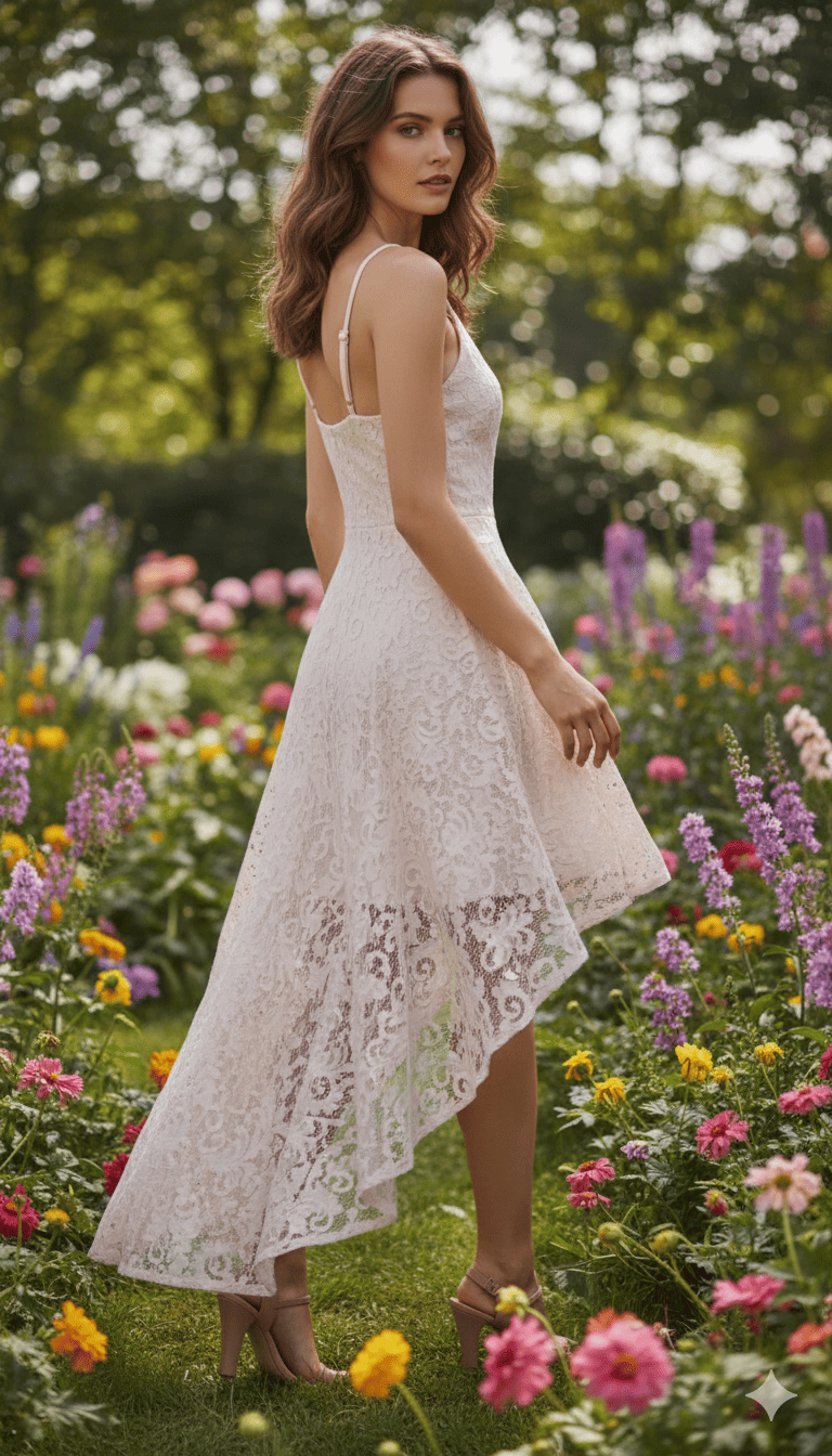 Vestido em Renda Floral – Off-White - Imagem 2